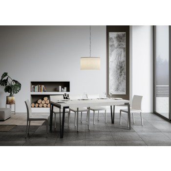 Rio console table with rust frame - 90x40/300 cm Rio Premium extendable console table with natural oak and rust frame