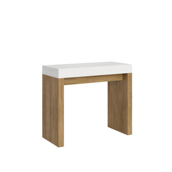 Roxell Console Table - Extendable Console Table 90x40/196 cm Roxell Small White Ash