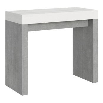 Roxell Console Table - Extendable Console Table 90x40/196 cm Roxell Small White Ash
