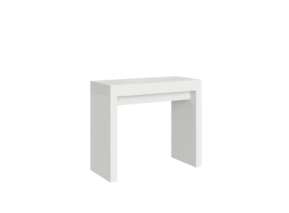 Roxell Console Table - Extendable Console Table 90x40/196 cm Roxell Small White Ash