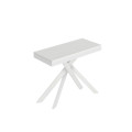 Saki Evolution extendable console table 90x40/300 cm with white legs and frame