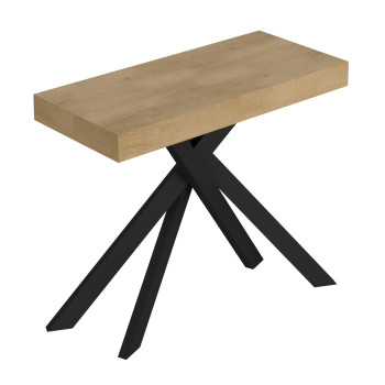 Saki console table with anthracite legs - Saki cashmere extendable console table 90x40/300 cm with anthracite legs