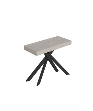 Saki console table with anthracite legs - Saki cashmere extendable console table 90x40/300 cm with anthracite legs