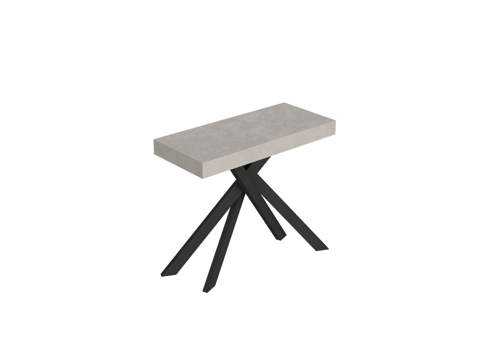 Saki console table with anthracite legs - Saki cashmere extendable console table 90x40/300 cm with anthracite legs