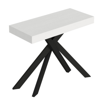 Saki Premium console table with anthracite legs - Extendable console table 90x40/196 cm Saki Small Premium cashmere with anthracite legs