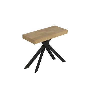 Saki Premium console table with anthracite legs - Extendable console table 90x40/196 cm Saki Small Premium cashmere with anthracite legs