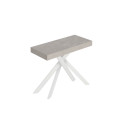 Saki Premium Small extendable console table 90x40/196 cm with white legs