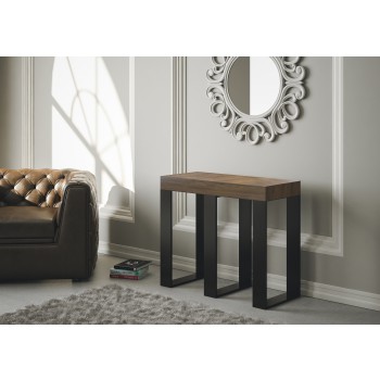 Sintesi console table with anthracite frame - Extendable console table 90x40/300 cm Sintesi White Ash with anthracite frame