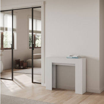 Slick Console Table - Extendable Console Table 90x25/181 cm Slick White Ash