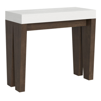 Spimbo Console Table - Extendable Console Table 90x40/196 cm Spimbo Small White Ash