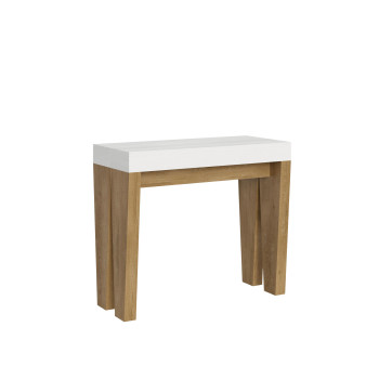 Spimbo Console Table - Extendable Console Table 90x40/196 cm Spimbo Small White Ash