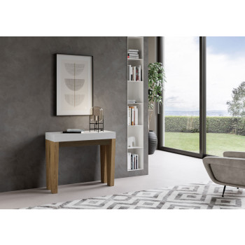 Spimbo Console Table - Extendable Console Table 90x40/196 cm Spimbo Small White Ash