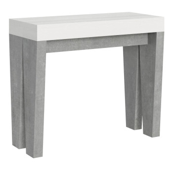 Spimbo Console Table - Extendable Console Table 90x40/196 cm Spimbo Small White Ash