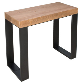 Tecno console table with anthracite legs - Extendable console table 90x40/196 cm Tecno Small Premium natural oak with anthracite legs