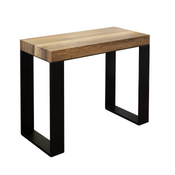 Tecno console table with anthracite legs - Tecno extendable console table 90x40/300 cm white ash with anthracite legs