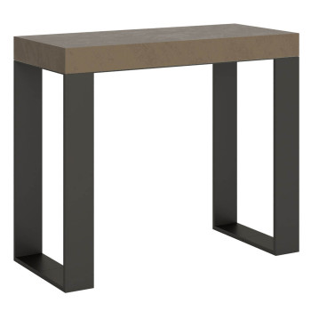 Tecno console table with anthracite legs - Tecno extendable console table 90x40/300 cm white ash with anthracite legs