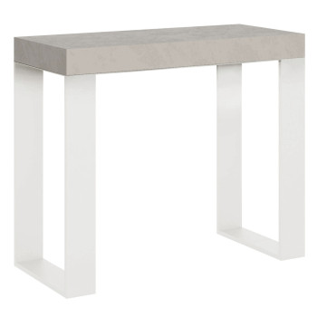 Tecno console table with white legs - Extendable console table 90x40/196 cm Tecno Small white ash with white legs