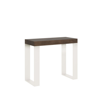 Tecno console table with white legs - Extendable console table 90x40/300 cm Tecno white ash with white legs