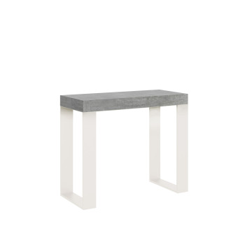 Tecno console table with white legs - Extendable console table 90x40/300 cm Tecno white ash with white legs