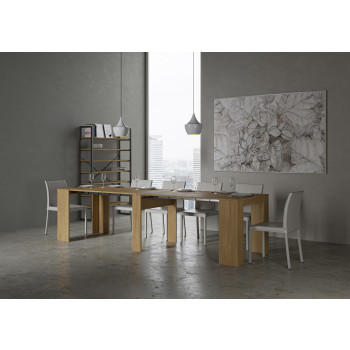 Venus console - Extendable console 90x48/296 cm Venus white ash with internal extensions