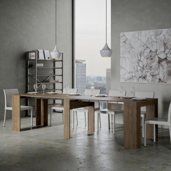 Venus console - Extendable console 90x48/296 cm Venus white ash with internal extensions