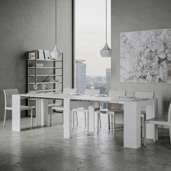 Venus console - Extendable console 90x48/296 cm Venus white ash with internal extensions