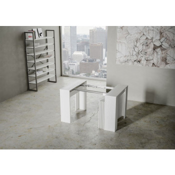 Venus console - Extendable console 90x48/296 cm Venus white ash with internal extensions