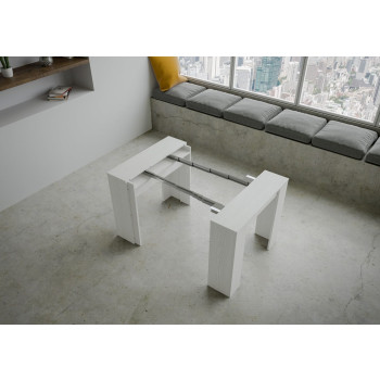 Venus console - Extendable console 90x48/296 cm Venus white ash with internal extensions