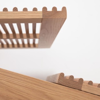 Beyla 4-door sideboard in solid wood and oak veneer 180 x 71.5 cm FSC 100%