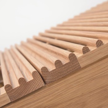 Beyla 4-door sideboard in solid wood and oak veneer 180 x 71.5 cm FSC 100%