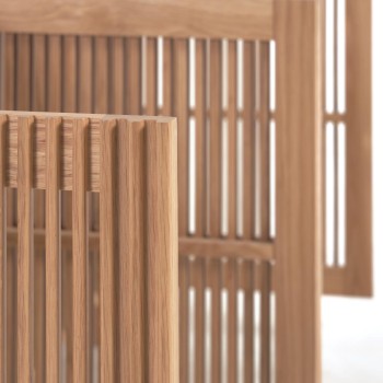 Beyla 4-door sideboard in solid wood and oak veneer 180 x 71.5 cm FSC 100%