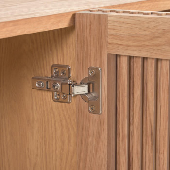 Beyla 4-door sideboard in solid wood and oak veneer 180 x 71.5 cm FSC 100%