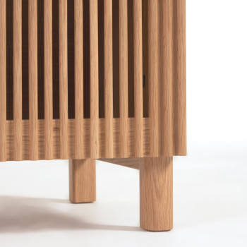 Beyla 4-door sideboard in solid wood and oak veneer 180 x 71.5 cm FSC 100%