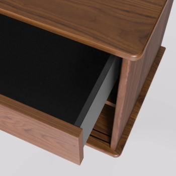 Carolin sideboard with 2 doors and 1 drawer, walnut veneer, 180 x 83.8 cm