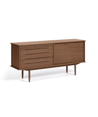 Carolin sideboard with 2 doors and 1 drawer, walnut veneer, 180 x 83.8 cm