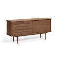 Carolin sideboard with 2 doors and 1 drawer, walnut veneer, 180 x 83.8 cm