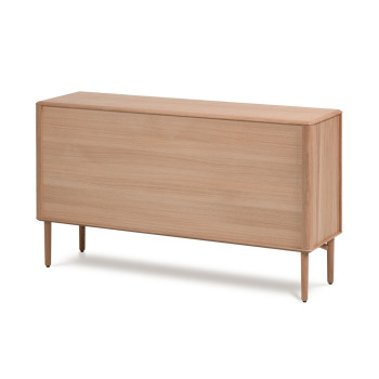 Lenon 2-door 3-drawer sideboard in wood and oak veneer, 155x86cm, FSC MIX Credit