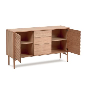 Lenon 2-door 3-drawer sideboard in wood and veneer MIX Credit