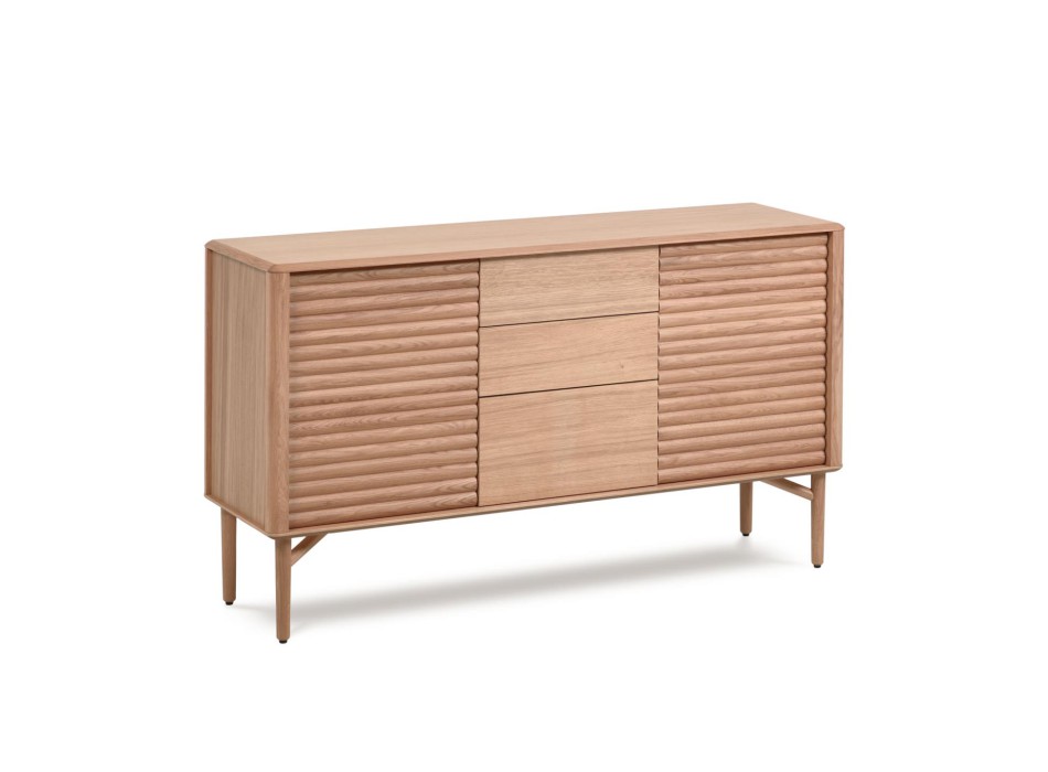Lenon 2-door 3-drawer sideboard in wood and veneer MIX Credit