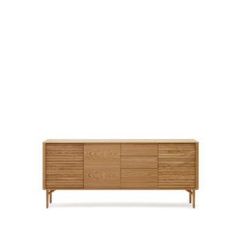 Lenon 3-door, 3-drawer sideboard in wood and oak veneer, 200x86 cm, FSC MIX Credit
