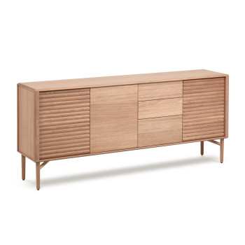 Lenon 3-door, 3-drawer sideboard in wood and oak veneer, 200x86 cm, FSC MIX Credit