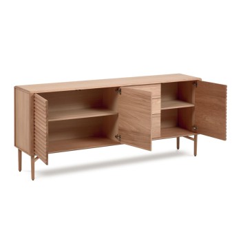 Lenon 3-door, 3-drawer sideboard in wood and veneer MIX Credit