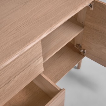 Lenon 3-door, 3-drawer sideboard in wood and veneer MIX Credit