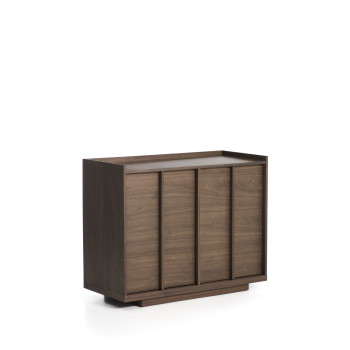 Onix sideboard in walnut veneer with dark finish 100 x 80 cm FSC Mix Credit