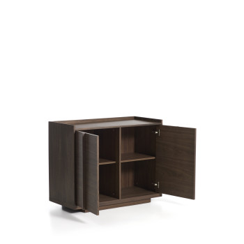 Onix sideboard in walnut veneer with dark finish 100 x 80 cm FSC Mix Credit