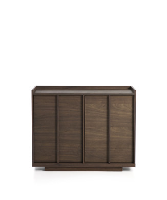 Onix sideboard in walnut veneer with dark finish 100 x 80 cm FSC Mix Credit