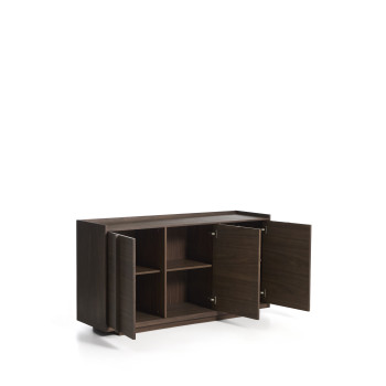 Onix sideboard in walnut veneer with dark finish 150 x 80 cm FSC Mix Credit