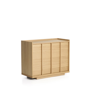 Onix sideboard in oak veneer with natural tone finish 100 x 80 cm FSC Mix Credit