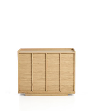 Onix sideboard in oak veneer with natural tone finish 100 x 80 cm FSC Mix Credit
