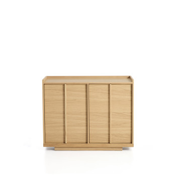 Onix sideboard in oak veneer with natural tone finish 100 x 80 cm FSC Mix Credit